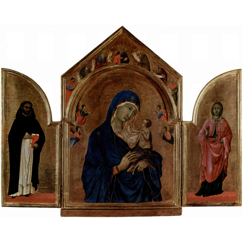 London triptych madonna with angels and prophets 1305