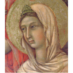 Madonna and child on a throne front side fragment 1311 12