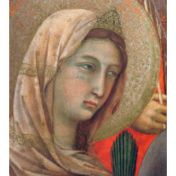 Madonna and child on a throne front side fragment 1311 14