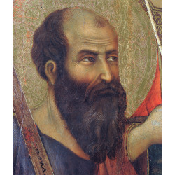 Madonna and child on a throne front side fragment 1311