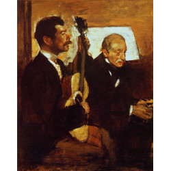 Degas father listening to lorenzo pagans 1870