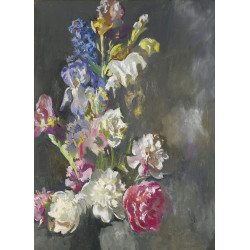 Still life study of peonies and iris 1930 Still life study of peonies and iris 1930