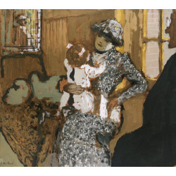 Child in a white apron c1909