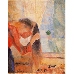 Girl combing her hair 1892