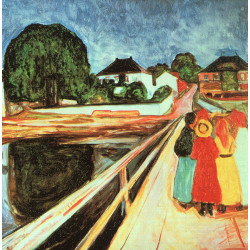 Girls on a bridge 1900