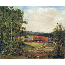 Landscape maridalen by oslo 1881