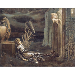 The dream of launcelot at the chapel of the san graal 1896