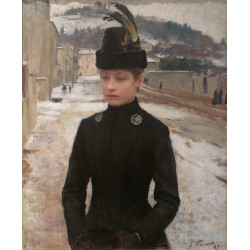 Jeune nanc ienne dans un paysage de neige mus e des beaux arts de nancy
