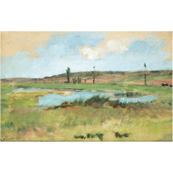 Landscape with a pond