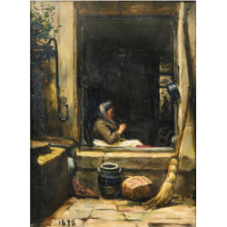 The butcher s wife knitting