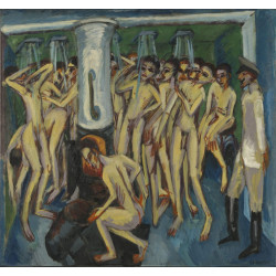 Artillerymen in the shower