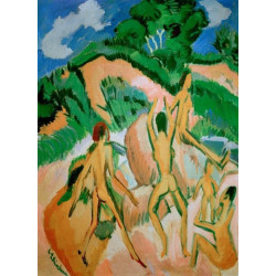 Badende zwischen duenen fehmarn