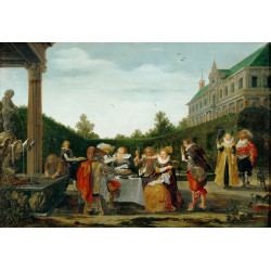 Party in a castle garden Party in a castle garden