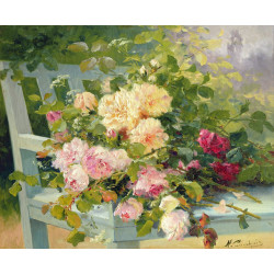 Roses on the bench