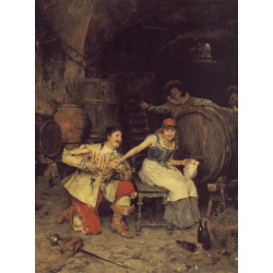 Flirtation in the wine cellar