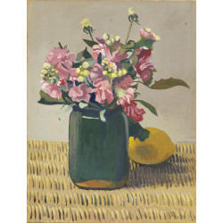 A bouquet of flowers and a lemon 1924