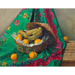 Basket of tangerines and bananas 1923 Basket of tangerines and bananas 1923