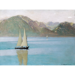 Boat on lake geneva 1892