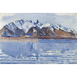 Lake thun with stockhorn range c 1913 Lake thun with stockhorn range c 1913