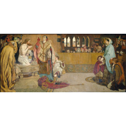 Cartoon for the baptism of edwin c 585 633 king of northumbria and deira 1891...