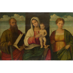 The virgin and child and saints