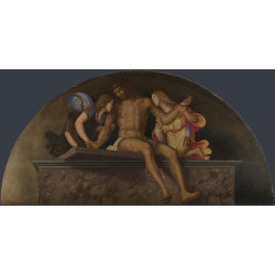 The dead christ with angels