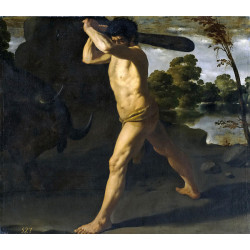 Hercules fighting the cretan bull
