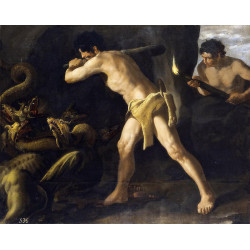 Hercules fighting with the lernaean hydra