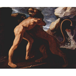 Hercules fighting with the nemean lion 1634
