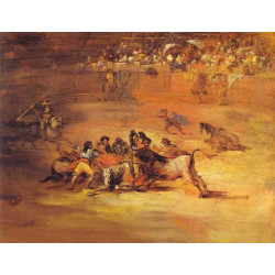 Scene of a bullfight