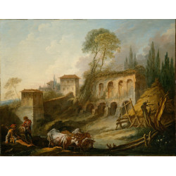 Imaginary landscape with the palatine hill from campo vaccino