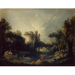 Landscape with a pond