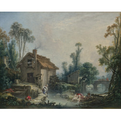 Landscape with a watermill