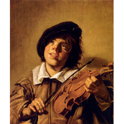 Boy playing a violin