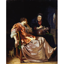 A woman and a procuress