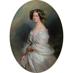 A portrait of a lady therese freifrau von bethmann nee freiin vrints v treuenfeld 1850...