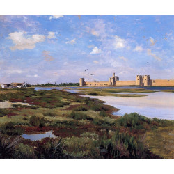 Landscape of aigues mortes 1867