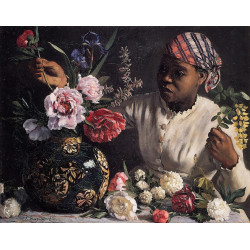 Negress with peonies 1870