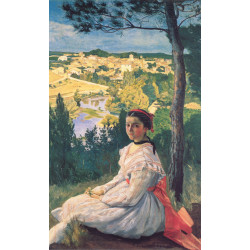 View of the village of castelnau le lez 1868