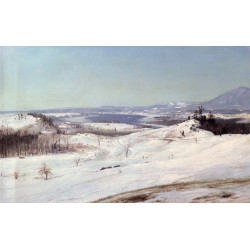 Frederic edwin church view of olana in the snow Frederic edwin church view of olana in the snow