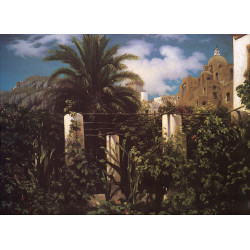 Garden of an inn capri