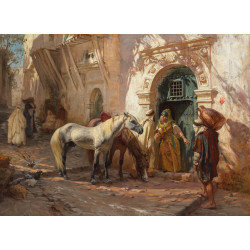 A scene in morocco scene prise au maroc 1885 A scene in morocco scene prise au maroc 1885