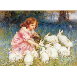 Feeding the rabbits