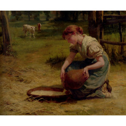 Milk for the calves 1883