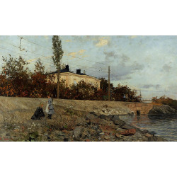 Evening at the bay of frogner