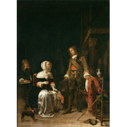 A soldier visiting a young lady 1661