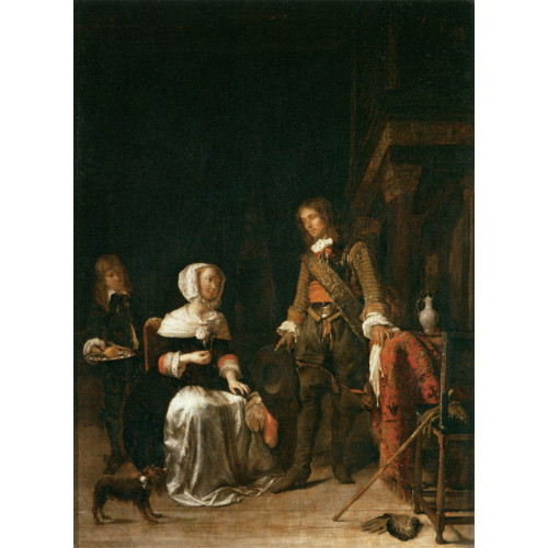 A soldier visiting a young lady 1661