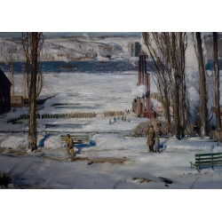 A morning snow hudson river 2 A morning snow hudson river 2