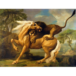 A lion attacking a horse c1762