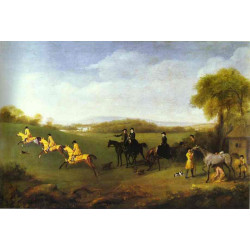 Racehorses belonging to the duke of richmond exercising at goodwood 1761